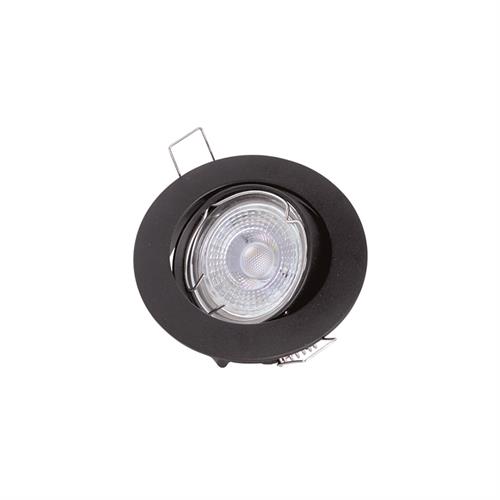 Faretto fisso ad incasso GU10 220-240V Elide nero