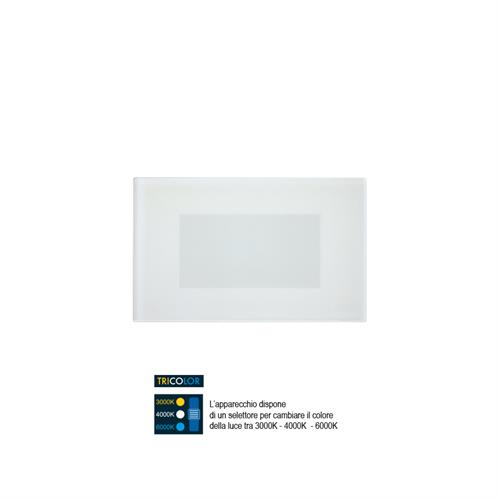 Segnapasso a led IP65 3W vetro IP65 3000K Elena